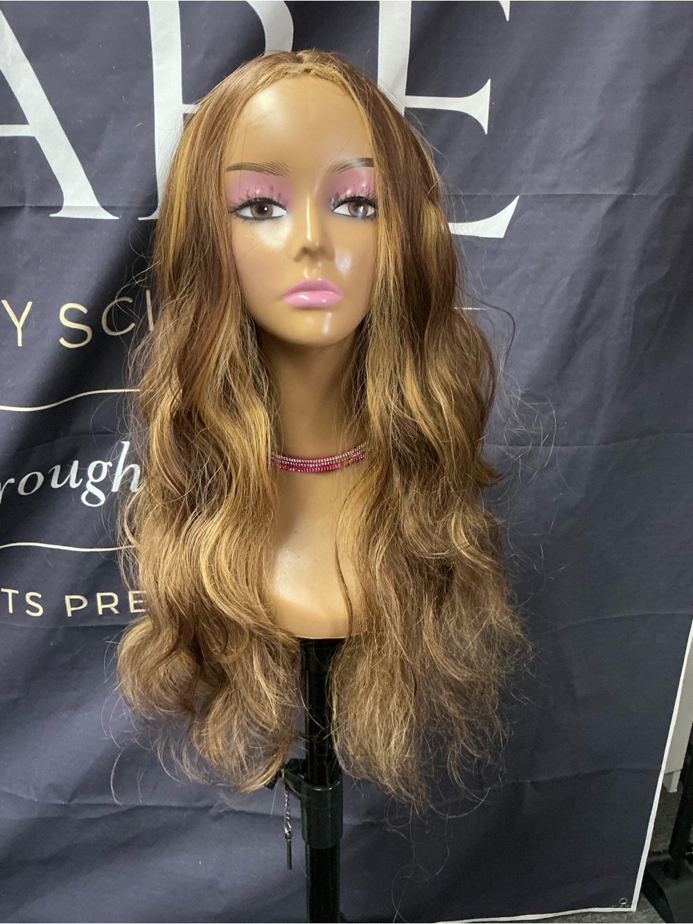 Light Brown Wavy Women’s Wig - Natural Shine